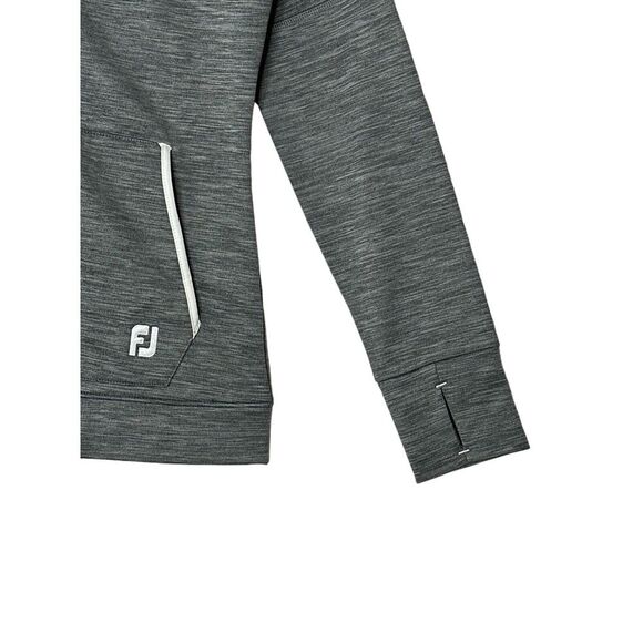 FJ‎ Footjoy Jacket Women Medium Gray Stretch Golf Zip Up Workout Athleisure - Picture 9 of 11